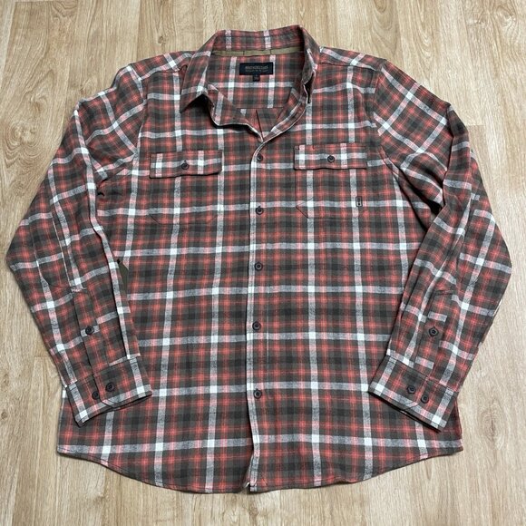 BROTHERS SONS FLANNEL SHIRT PLAID LUMBERJACK OUTDOOR AUTUMN FALL WARM MENS L NEW - Picture 3 of 11